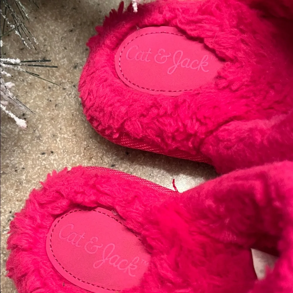 Cat & Jack Cozy Pink Slippers for Women